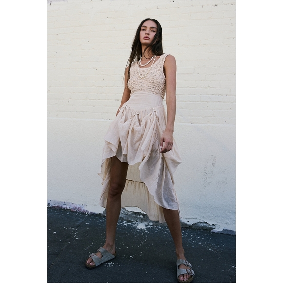 Free People Dresses & Skirts - Free People Exotic Escape Convertible Maxi Dress Semolina Nwt